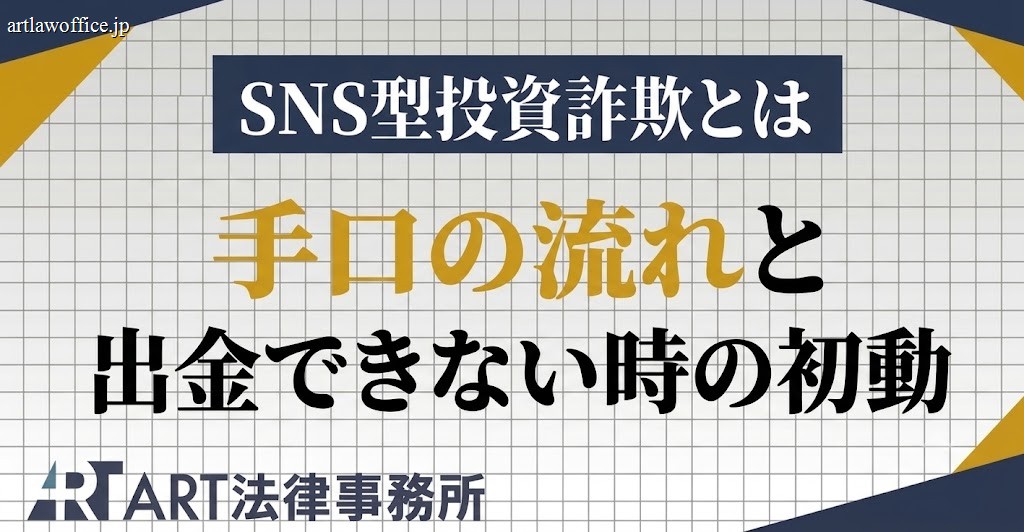SNS型投資詐欺とは｜手口の流れと出金できない時の初動