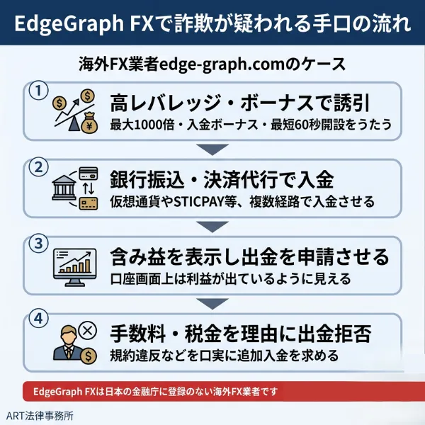EdgeGraph FX詐欺の手口の流れ