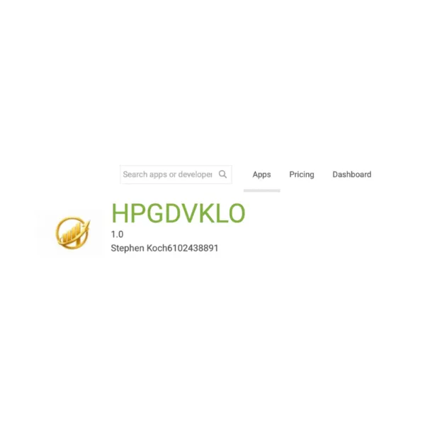 HPGDVKLOのデベロッパー表示の画面