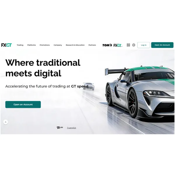 FXGT公式サイトのトップ画面