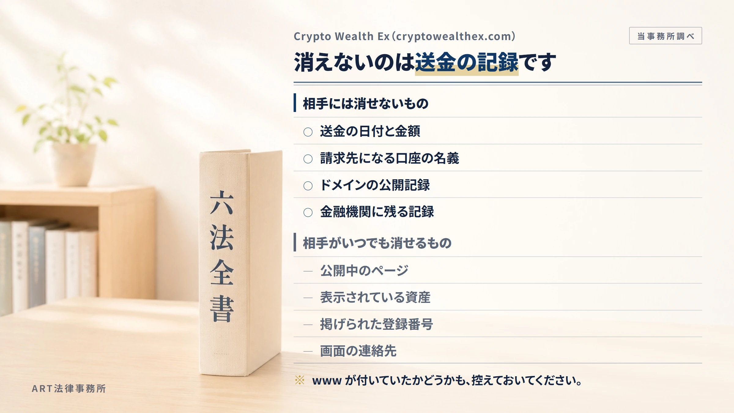 Crypto Wealth Ex（cryptowealthex.com）への返金請求で手がかりになるもの