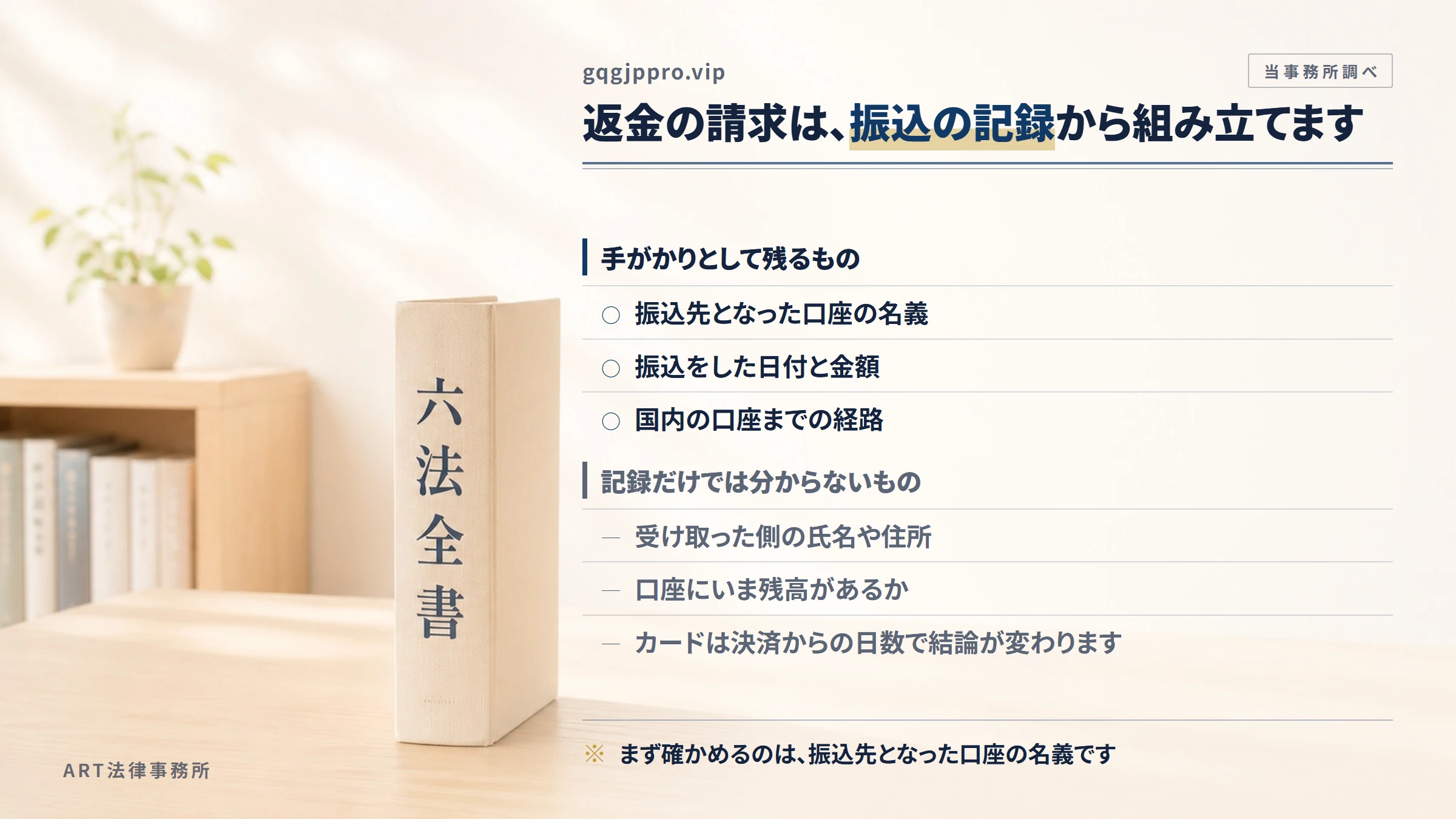 gqgjppro.vipへの返金請求で手がかりになるもの