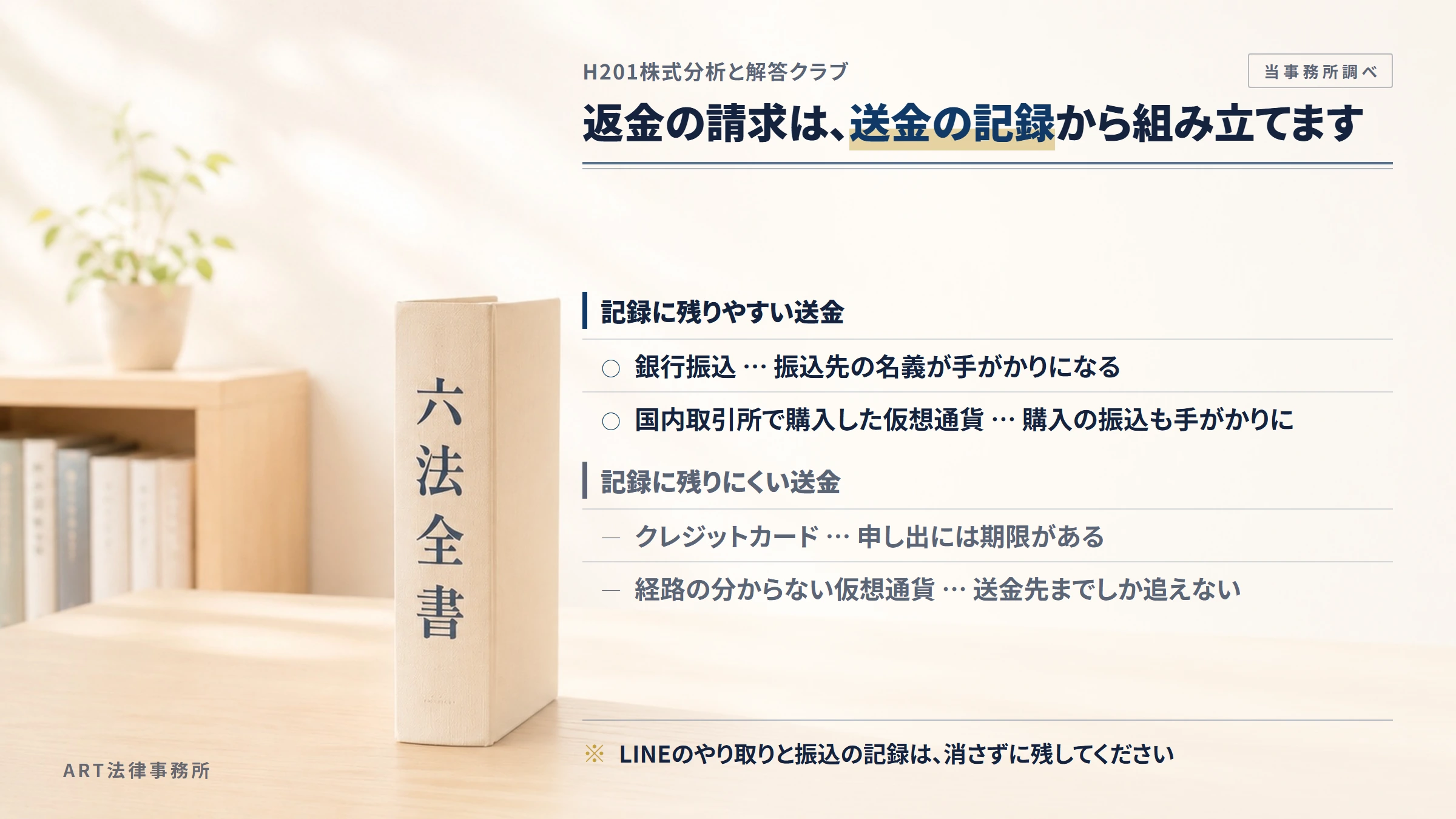 H201株式分析と解答クラブへの返金請求で手がかりになるもの