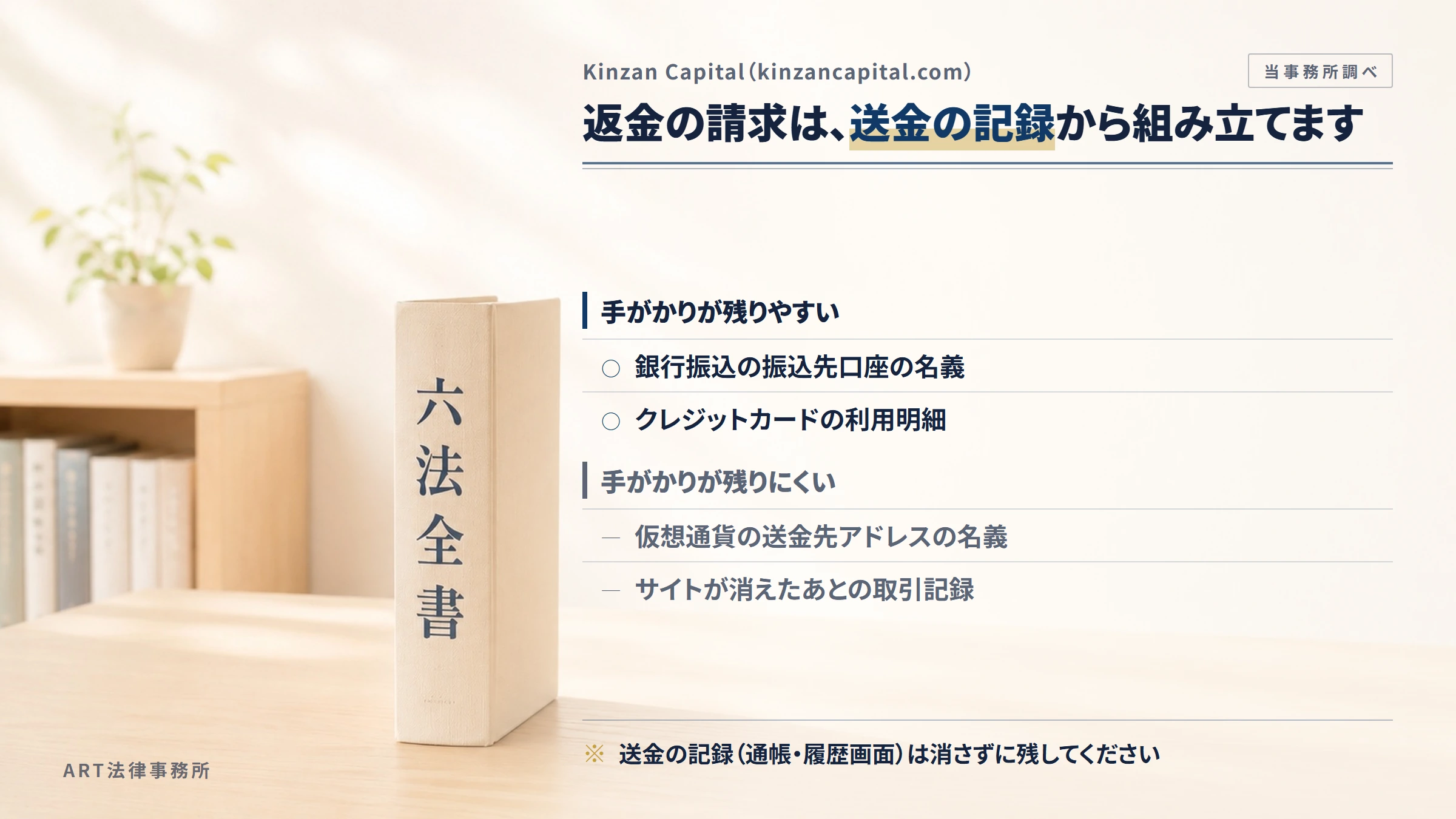 Kinzan Capital（kinzancapital.com）への返金請求で手がかりになるもの