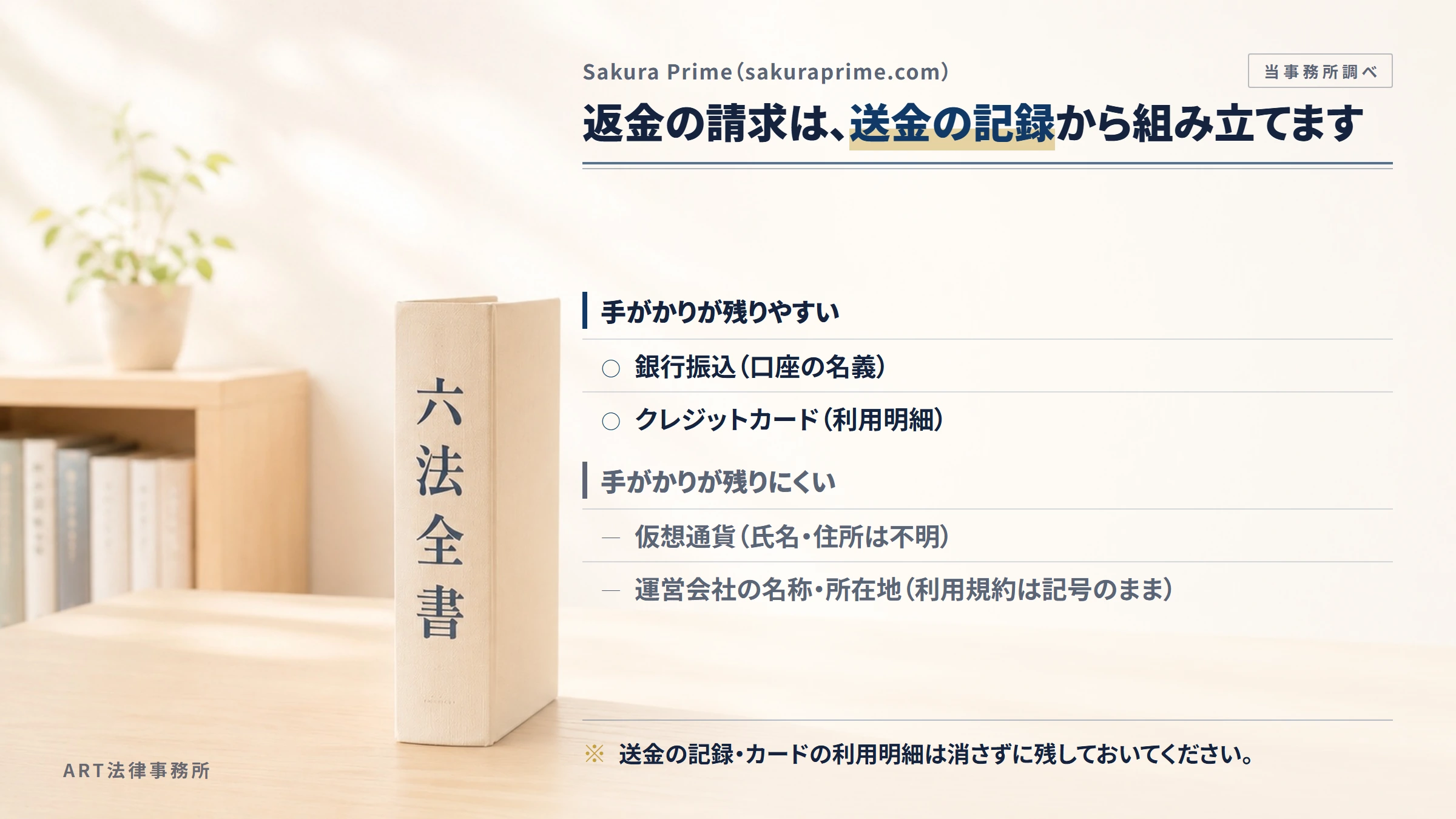 Sakura Prime(sakuraprime.com)への返金請求で手がかりになるもの