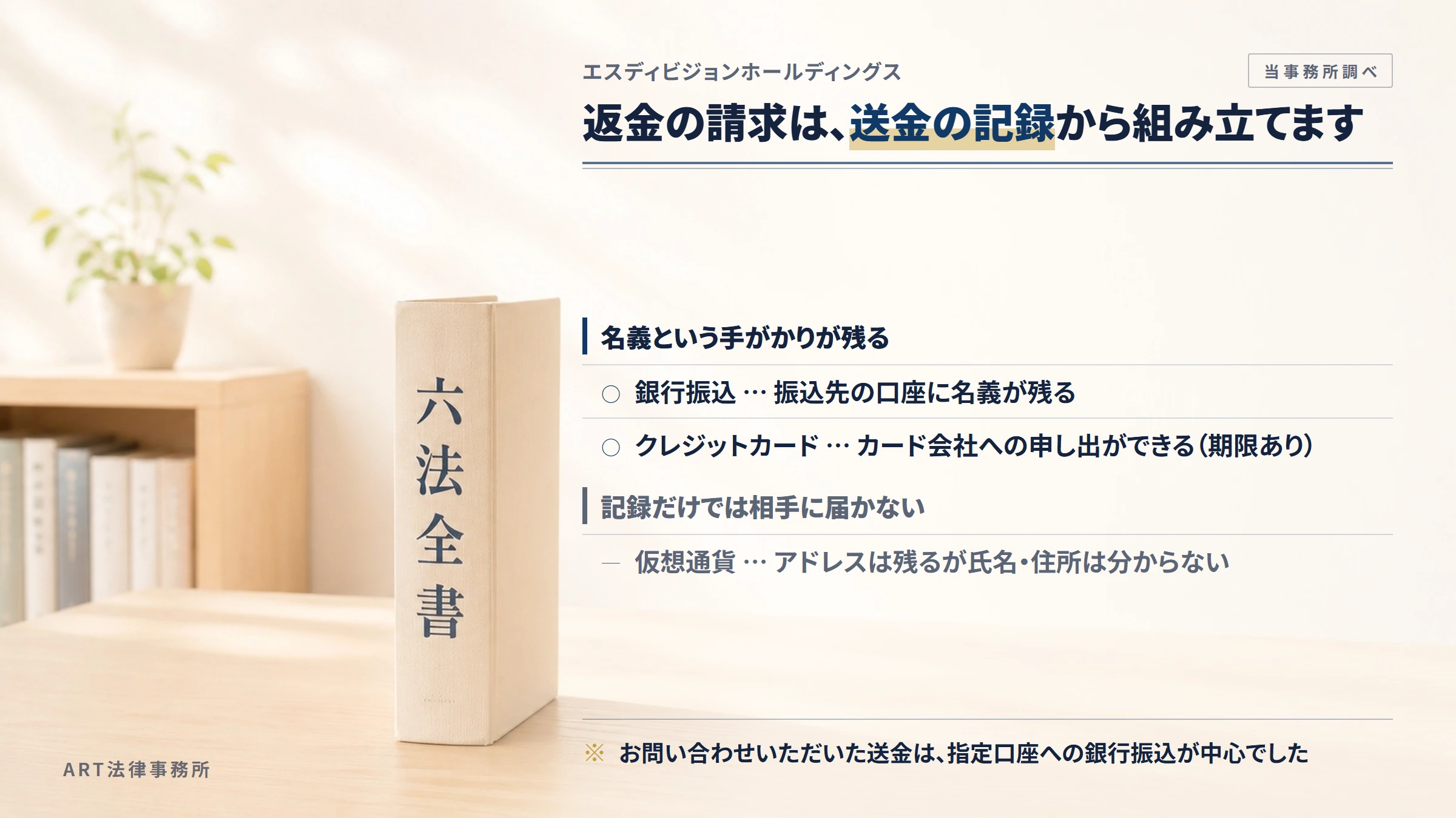エスディビジョンホールディングスへの返金請求で手がかりになるもの